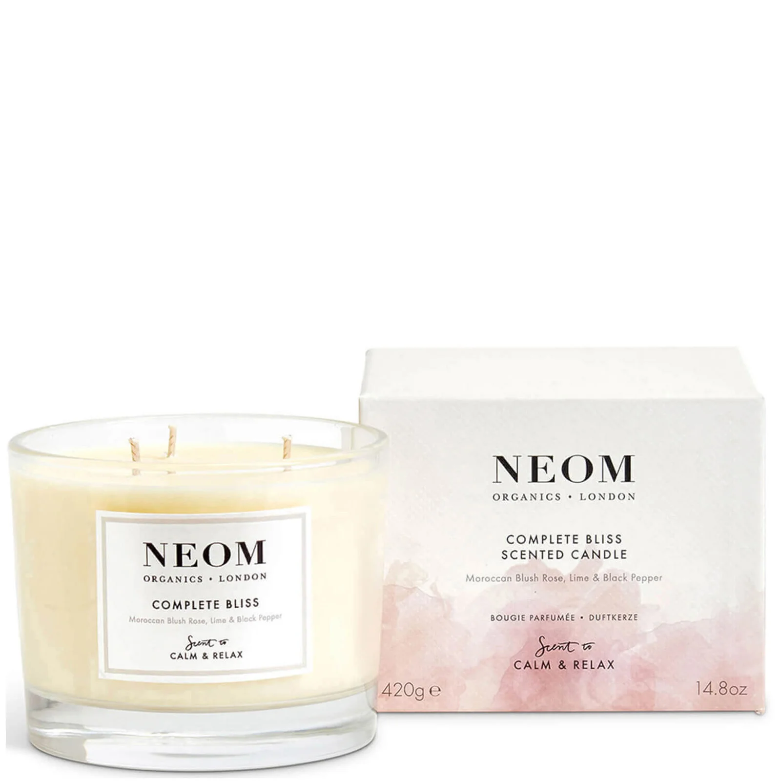 NEOM Organics Complete Bliss Luxury Scented Candle Image 1