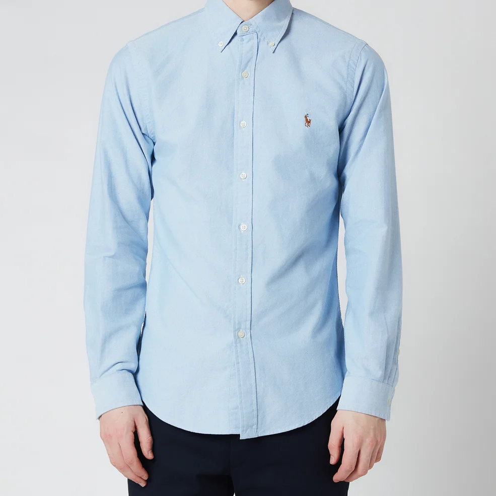 Polo Ralph Lauren Men's Slim Fit Oxford Long Sleeve Shirt - BSR Blue Image 1