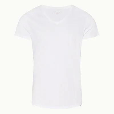 Orlebar Brown Men's Obv V Neck T-Shirt - White