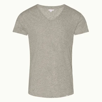 Orlebar Brown Men's V Neck T-Shirt - Mid Grey