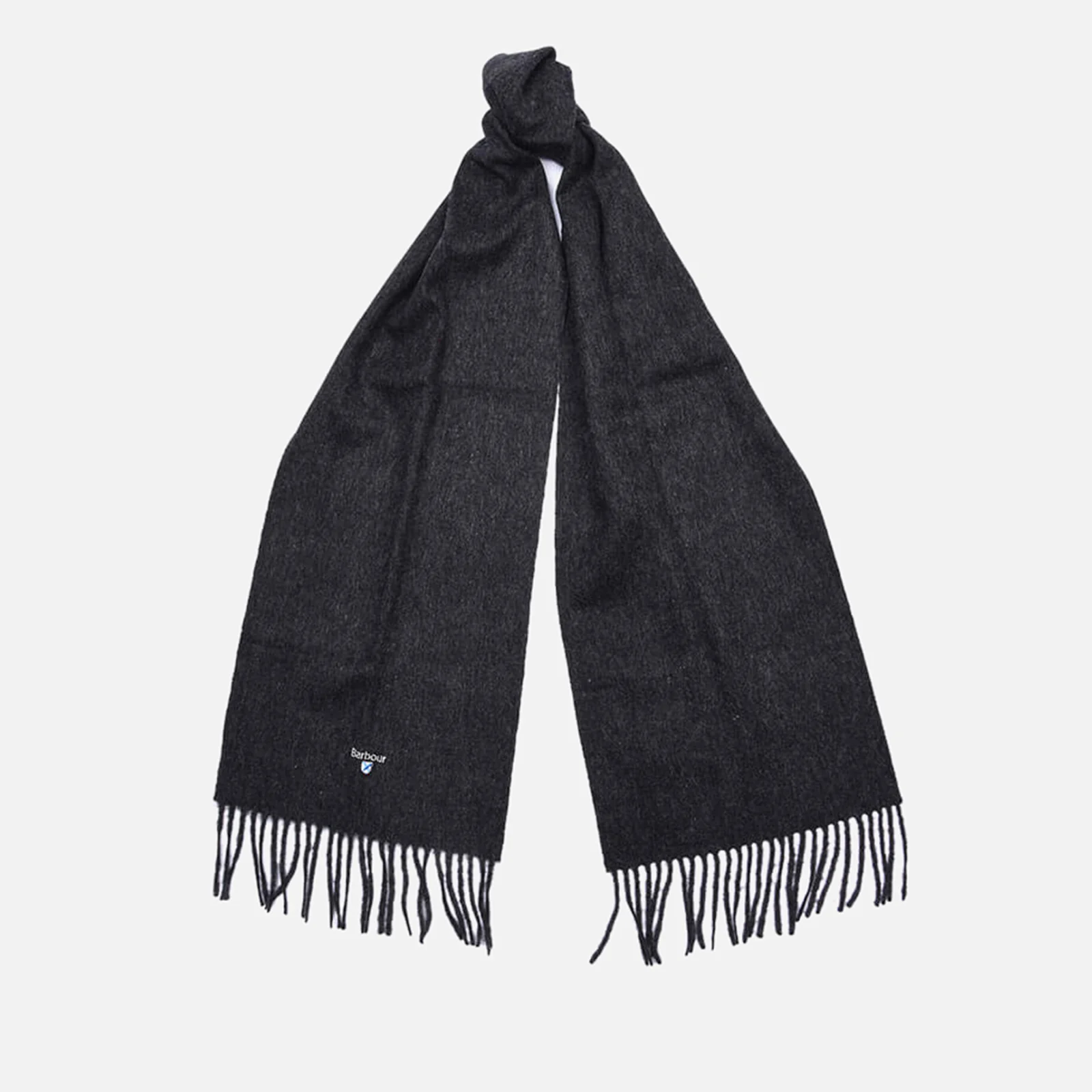 Barbour Men's Plain Lambswool Scarf - Charcoal Image 1