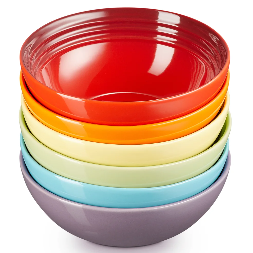 Le Creuset Stoneware Rainbow Bowls (Set of 6) Image 1