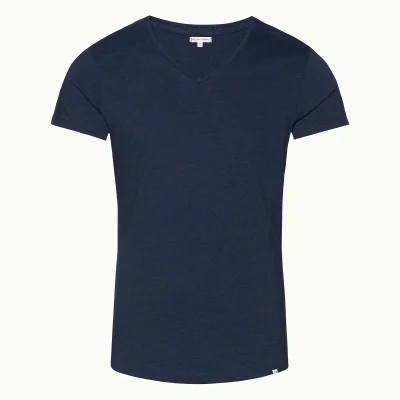 Orlebar Brown Men's V-Neck T-Shirt - Denim Pigment