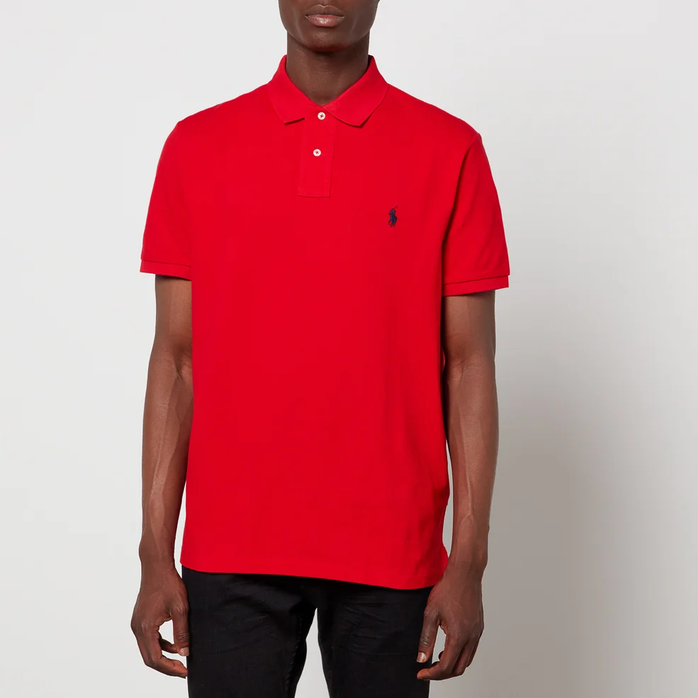 Polo Ralph Lauren Men's Custom Slim Fit Mesh Polo Shirt - Red Image 1