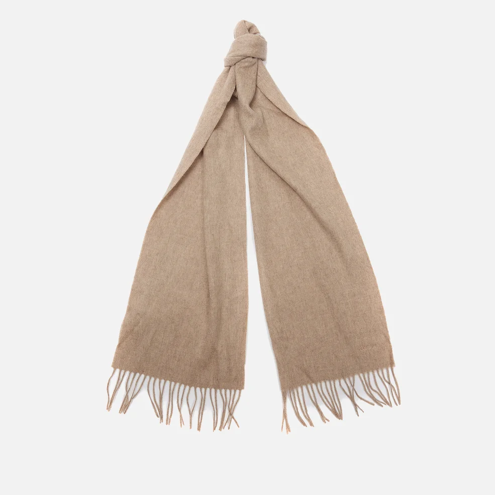 Barbour Women's Lambswool Woven Scarf - Oatmeal Image 1
