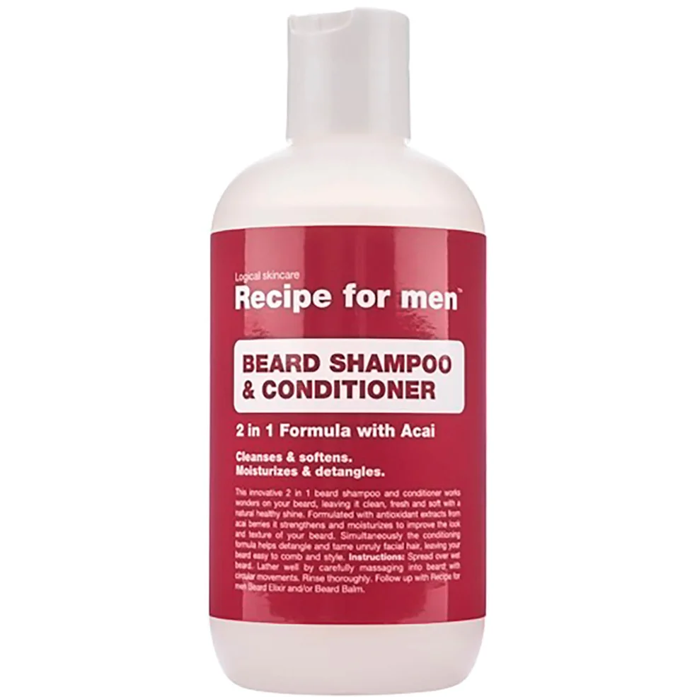 Recipe for Men Beard Shampoo and Conditioner 250ml Image 1