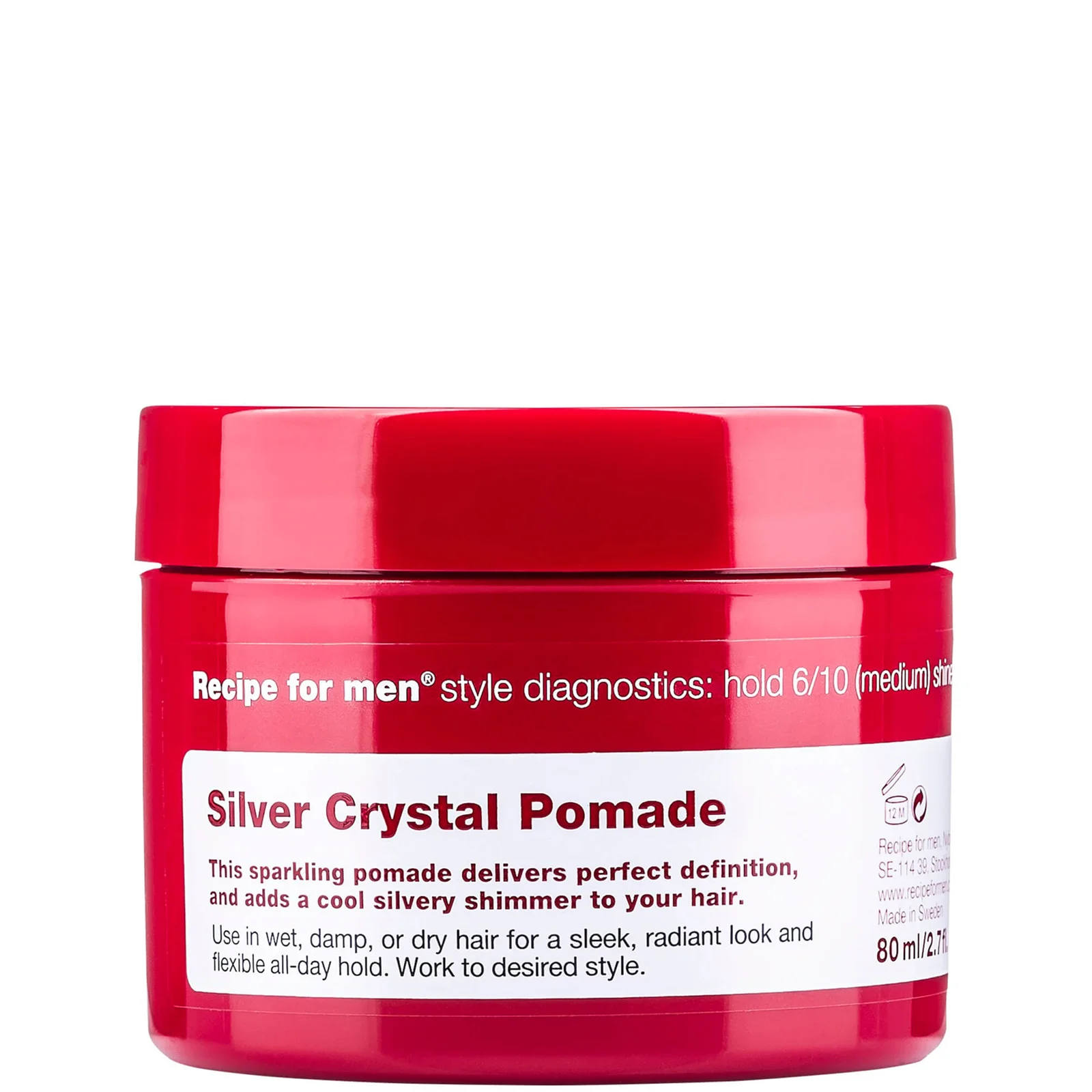 Recipe for Men Silver Crystal Pomade 80ml Image 1