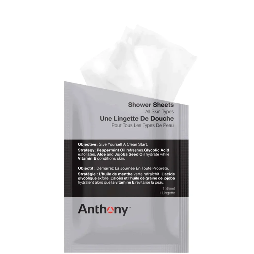 Anthony Shower Sheets (12 Wipes) Image 1