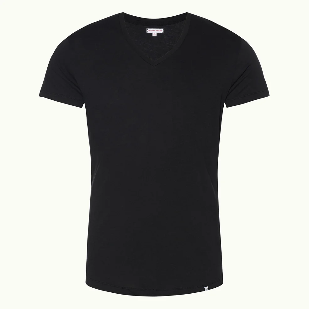 Orlebar Brown Men's Crewneck T-Shirt - Black Image 1