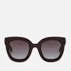 Gucci Women's Acetate Square Frame Sunglasses - Black/Grey - Image 1