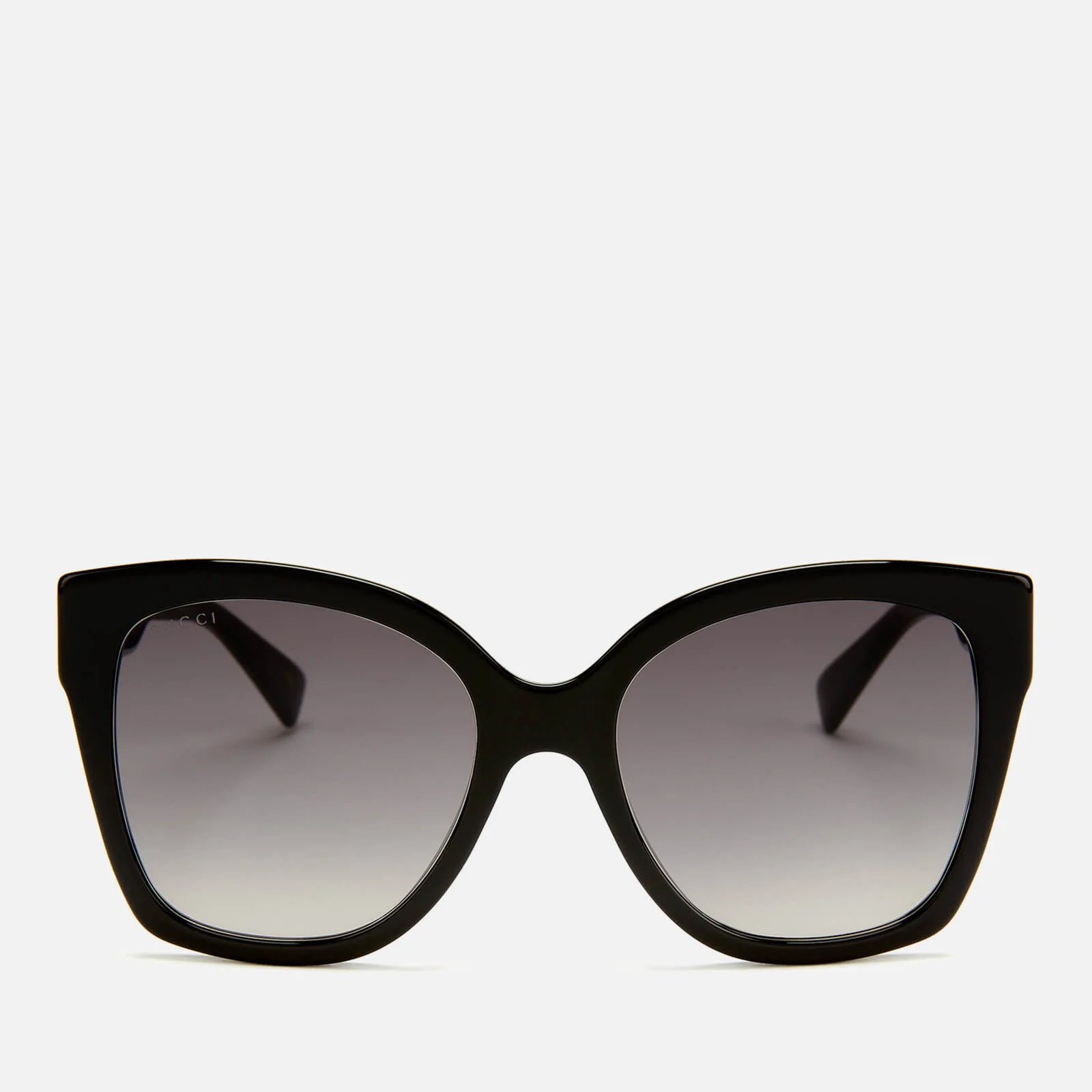 Gucci Women's Large Square Frame Sunglasses - Black/Gold Image 1