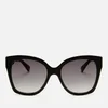 Gucci Women's Large Square Frame Sunglasses - Black/Gold - Image 1