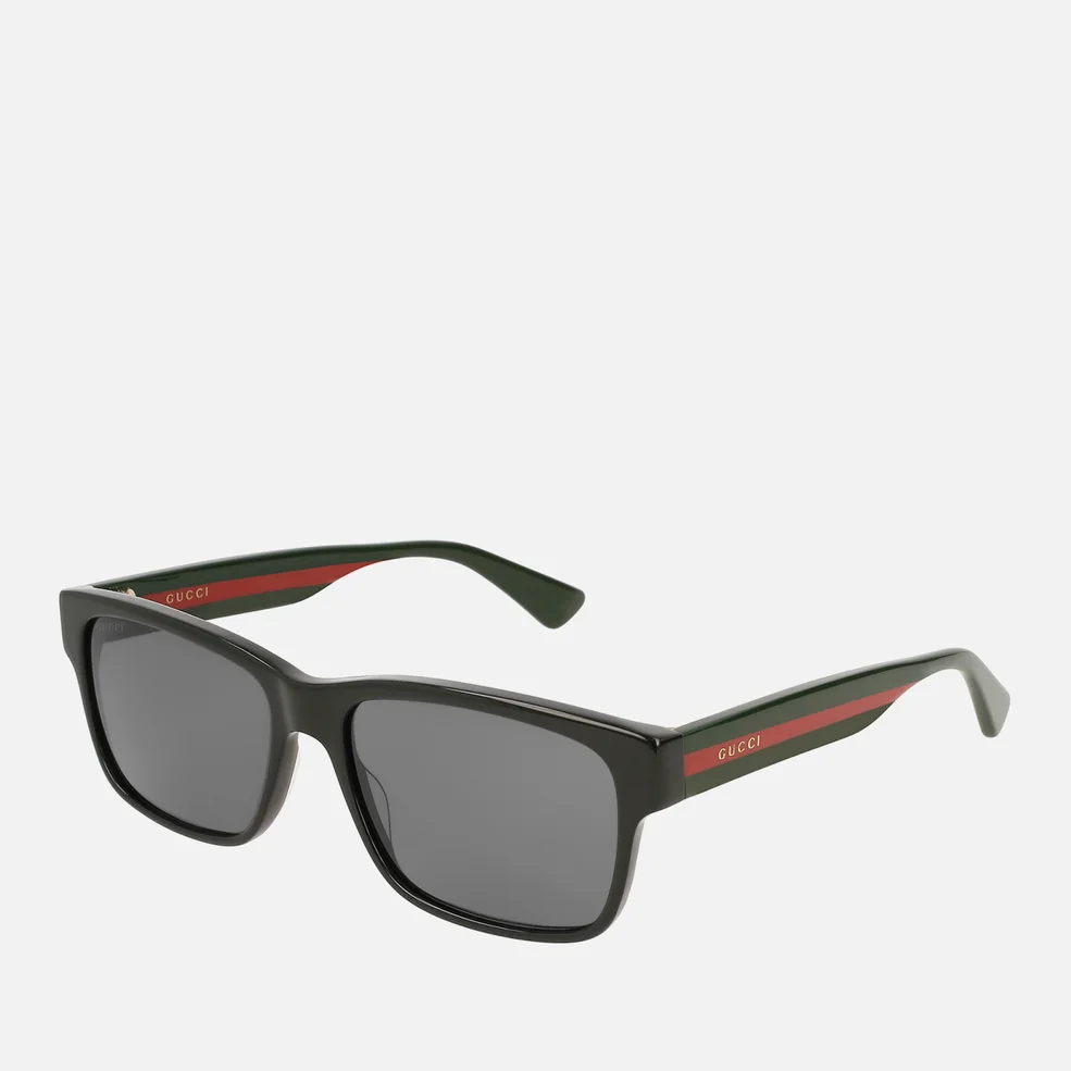 Gucci Men's Square Frame Sunglasses - Black/Multi Image 1