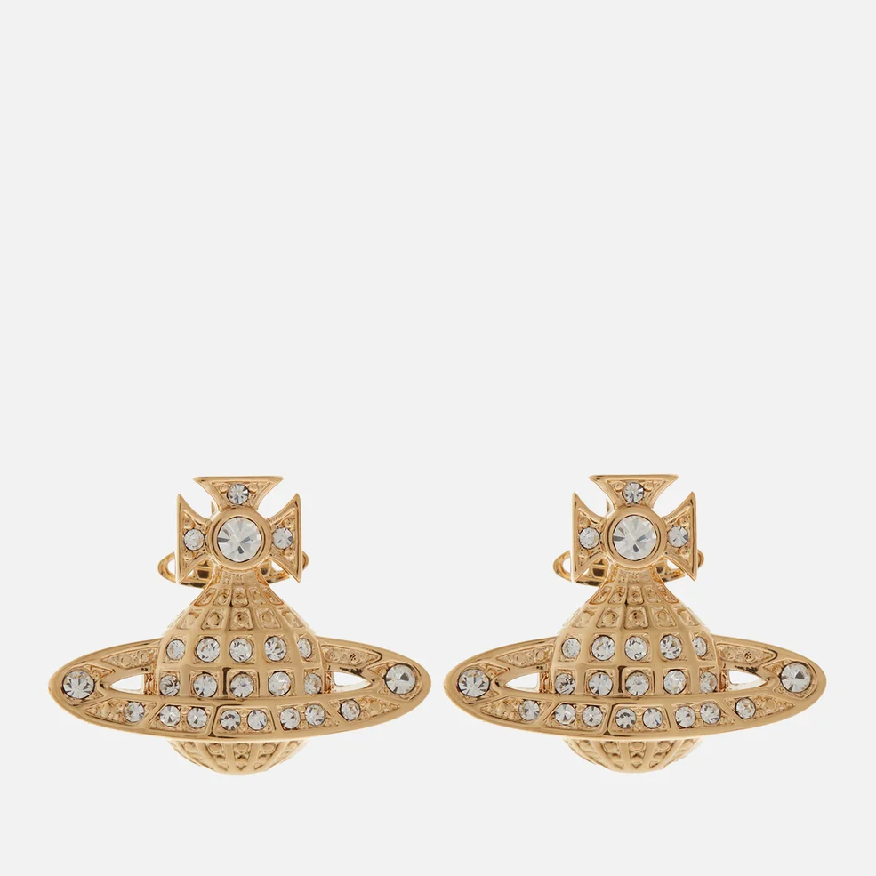 Vivienne Westwood Women's Minnie Bas Relief Earrings - Gold Crystal Image 1