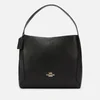 Coach Women's Polished Pebble Leather Hadley Hobo Bag - Black - Image 1