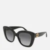 Gucci Women's Cat Eye Acetate Sunglasses - Black/Grey - Image 1