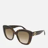 Gucci Women's Cat Eye Acetate Sunglasses - Havana - Image 1