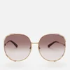 Gucci Women's Oversizsed Metal Frame Sunglasses - Gold/Brown - Image 1