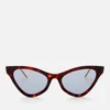 Gucci Women's Cat Eye Acetate Sunglasses - Havana/Blue - Image 1
