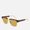 Gucci Men's Square Metal and Acetate Sunglasses - Havana/Havana/Brown - Image 1