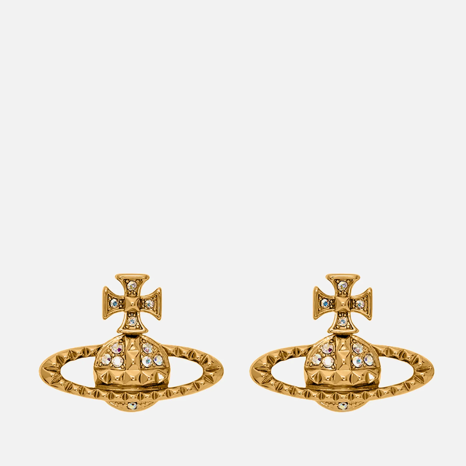 Vivienne Westwood Women's Mayfair Bas Relief Earrings - Gold Crystal Image 1