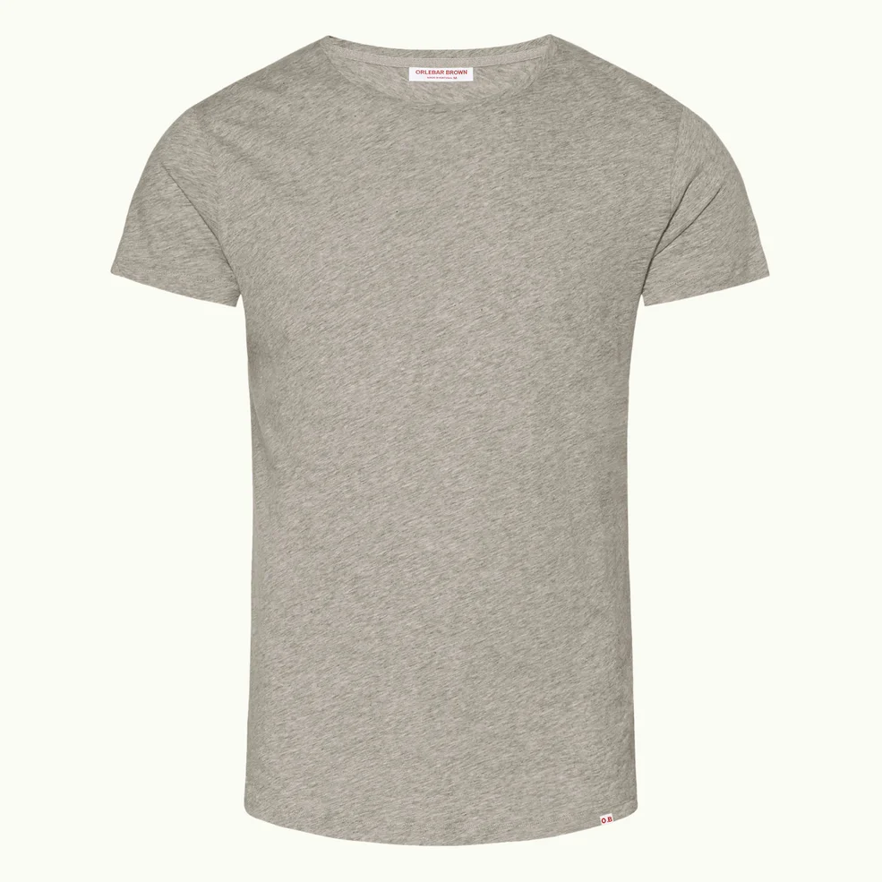 Orlebar Brown Men's Crewneck T-Shirt - Mid Grey Melange Image 1