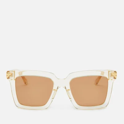 Bottega Veneta Women's D-Frame Acetate Sunglasses - Beige/Brown