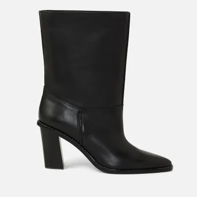 KENZO Women's K-Line Leather Mid Heeled Boots - Black