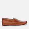 Tod's Men's Double T Leather Gommino Leather Driving Shoes - Dark Brandy - Image 1