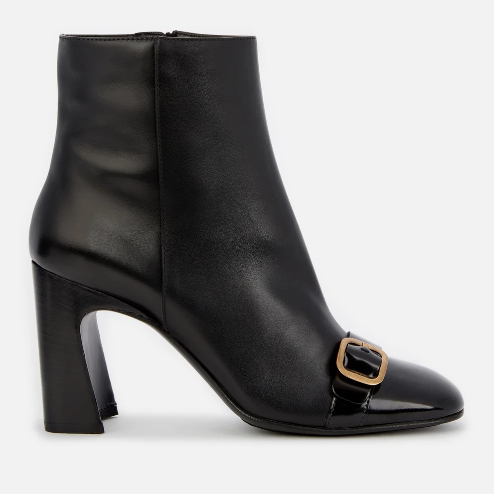 Tod's Women's Leather Heeled Ankle Boots - Black Image 1