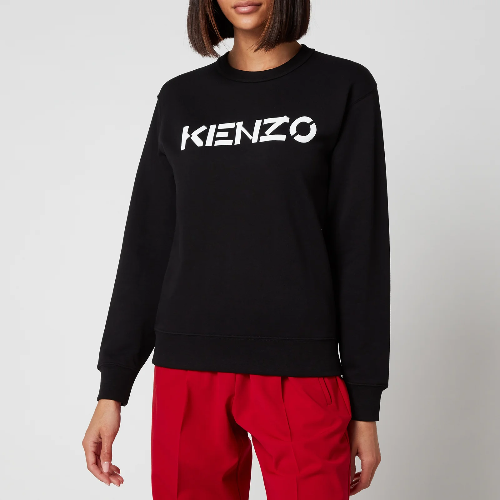 KENZO Women's Classic Fit Sweatshirt KENZO Logo - Black Image 1