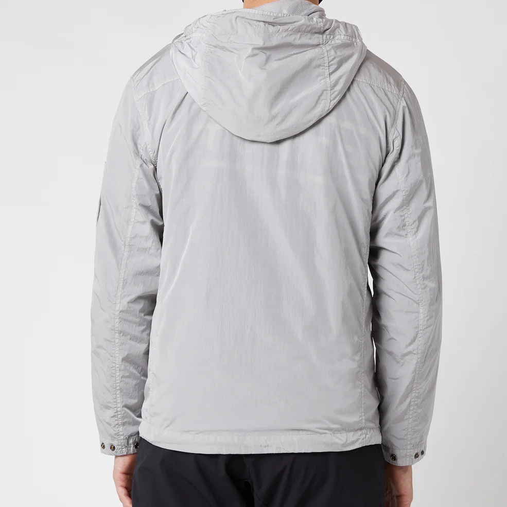 C.P. Company Men's Half Zip Hooded Jacket - Quite Grey Image 1
