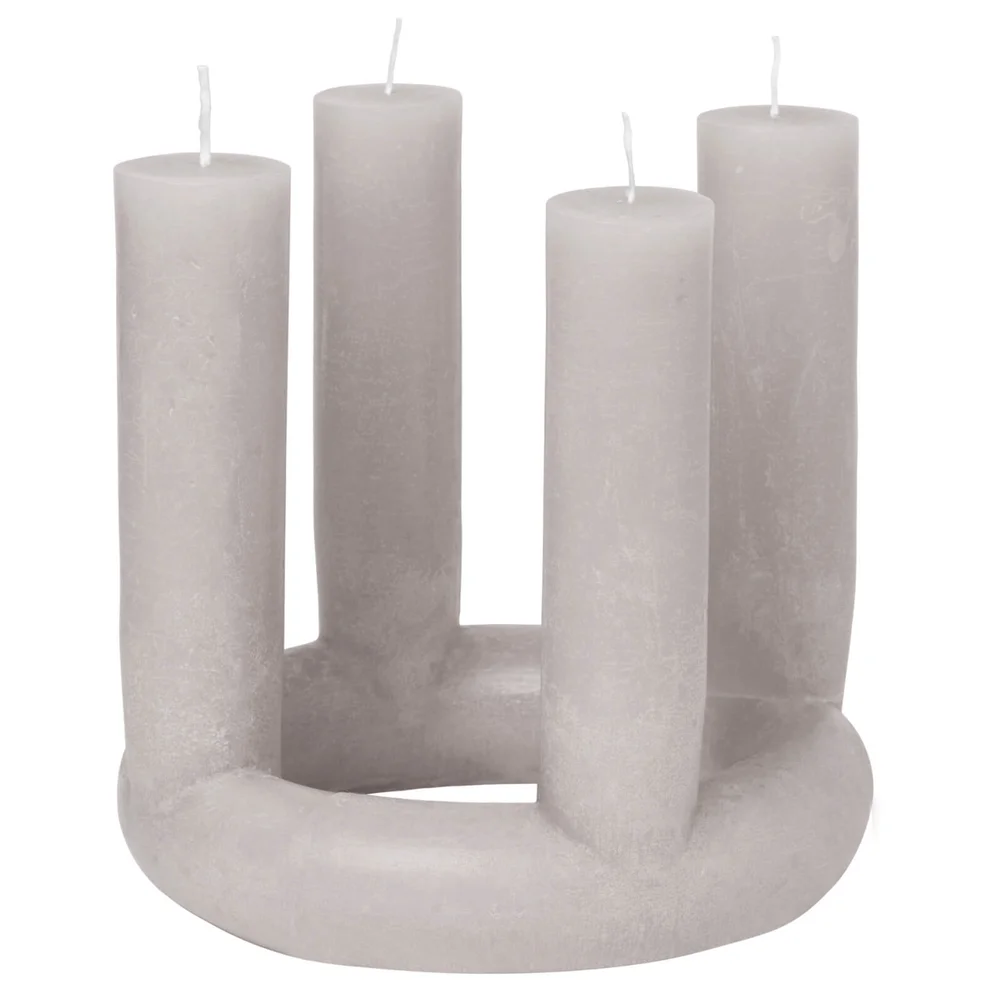 Broste Copenhagen Advent Candle - Light Grey Image 1