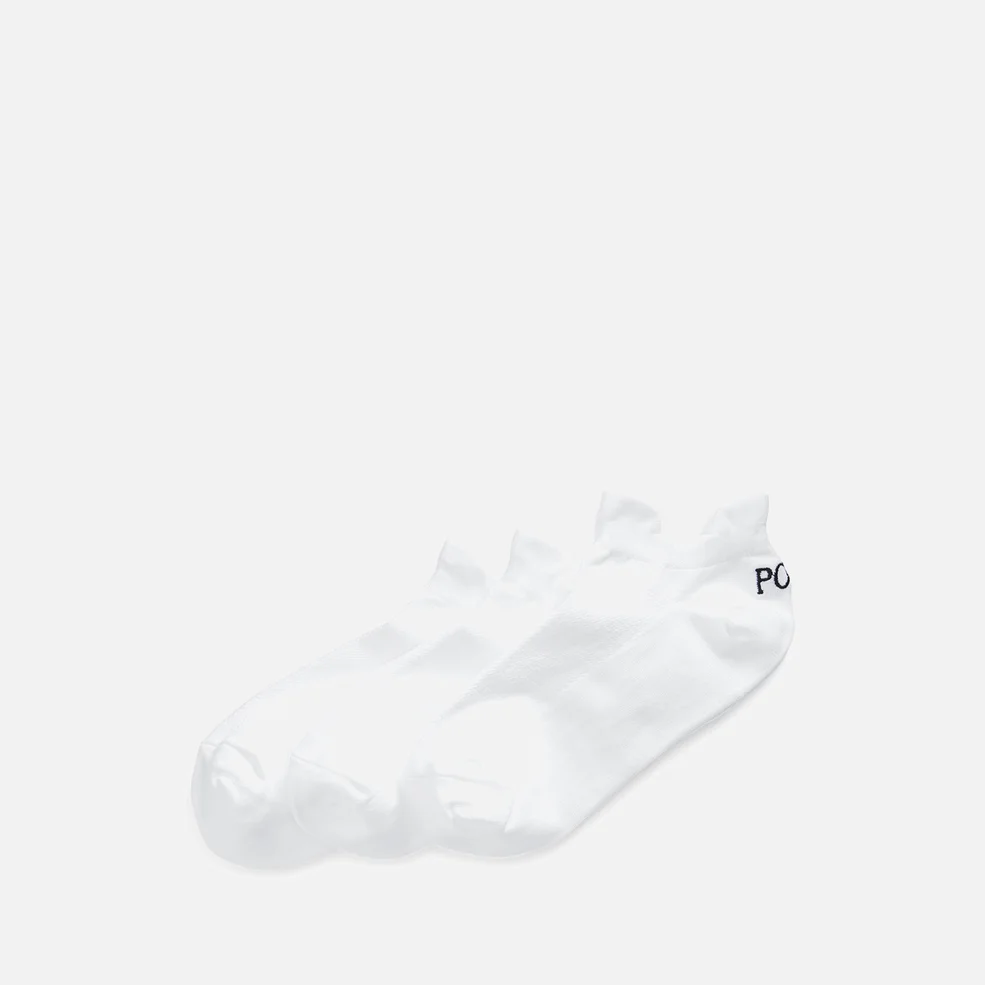 Polo Ralph Lauren Women's Double Tab Ankle Socks 3 Pack - White Image 1