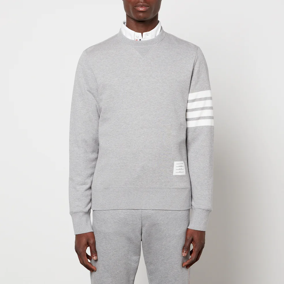 Thom Browne Men's 4-Bar Classic Sweatshirt - Light Grey Image 1
