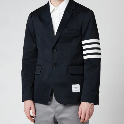 Thom Browne Men's Unconstructed Classic Single Breasted Sport Jacket - Navy