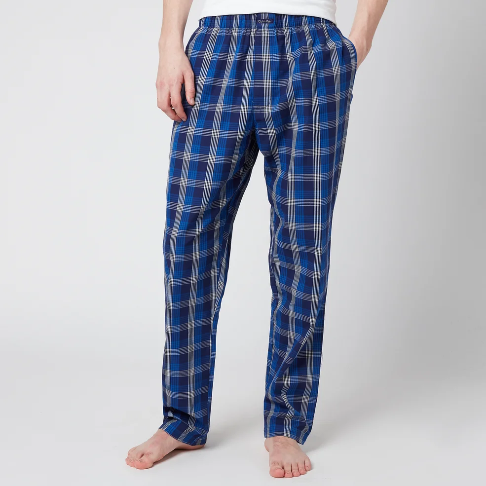 Calvin Klein Men's Sleep Pants - Plaid Purple Night Image 1