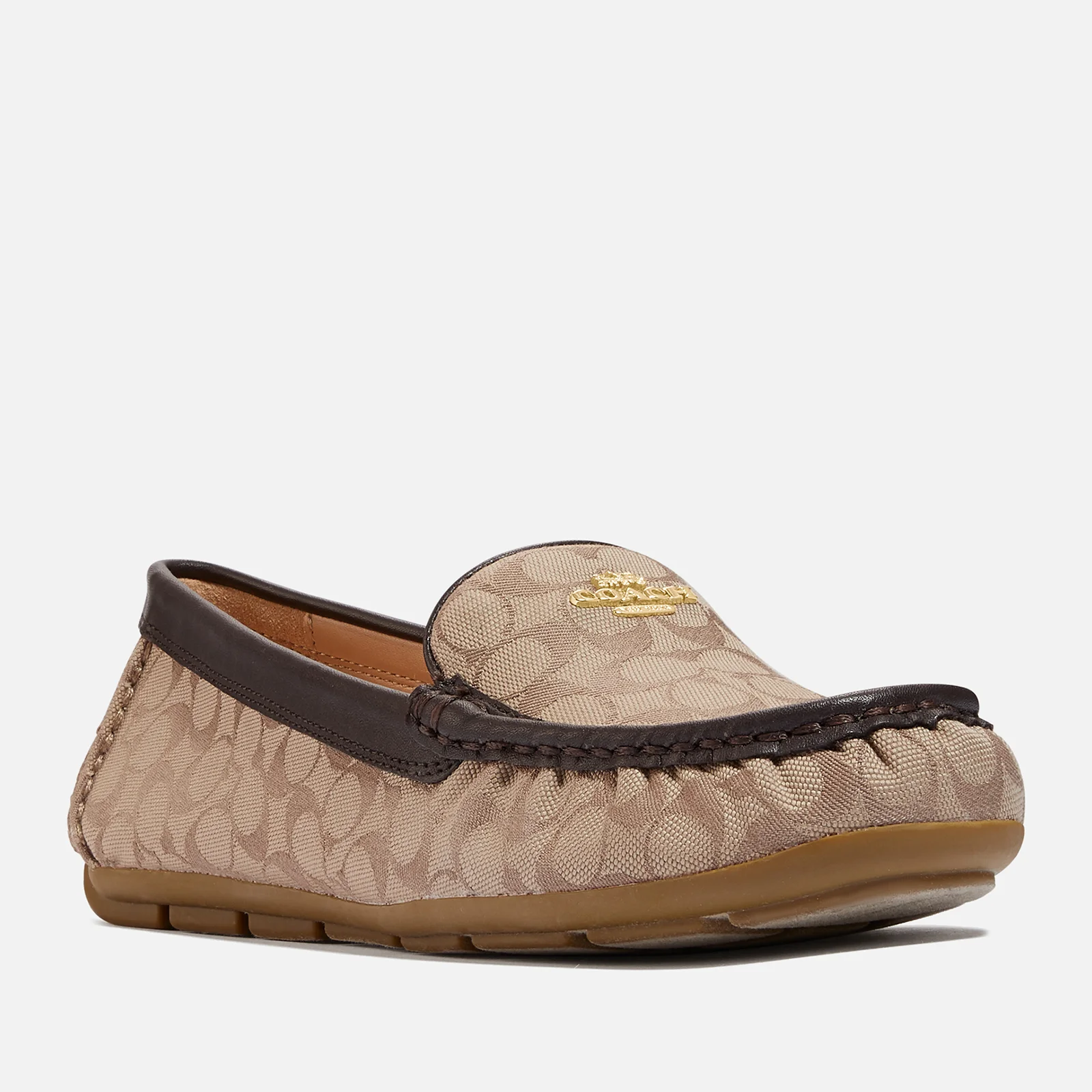 Coach Women's Marley Jacquard Driving Shoes - Stone Image 1