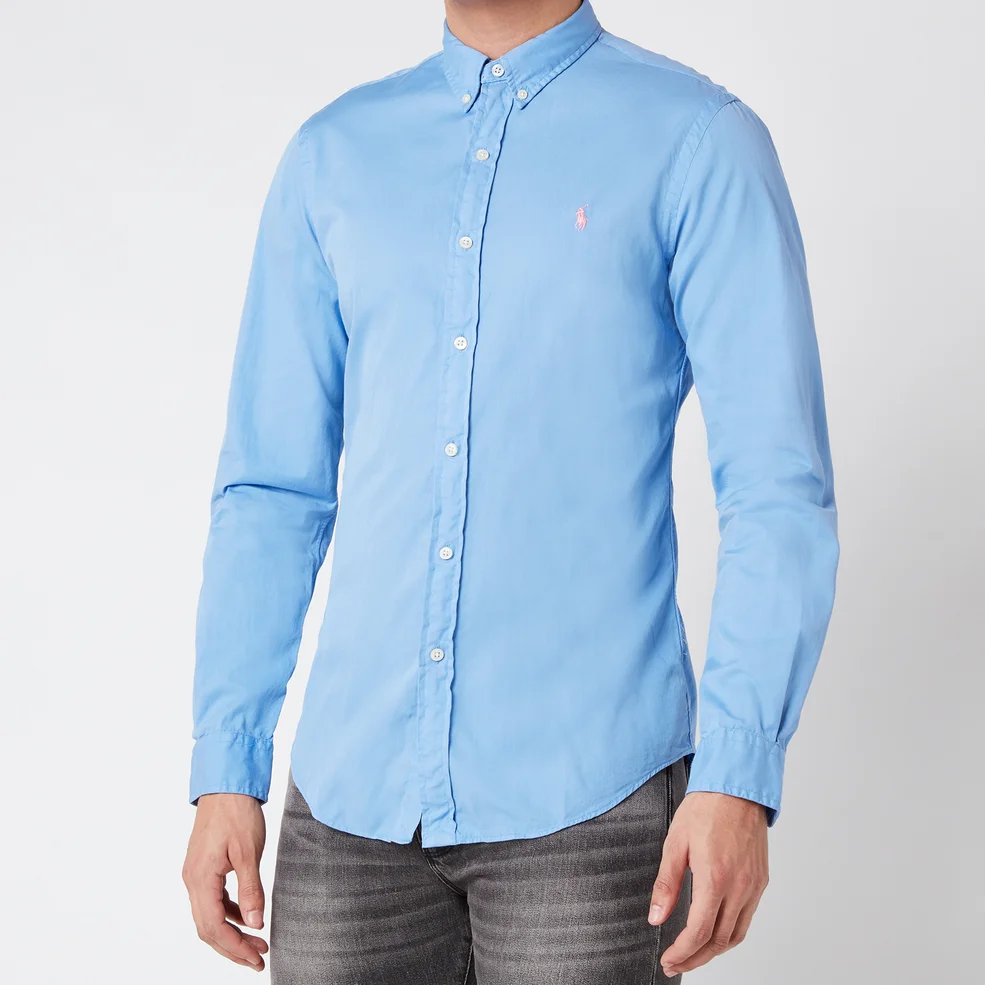 Polo Ralph Lauren Men's Slim Fit Chino Shirt - Cabana Blue Image 1