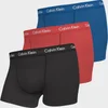 Calvin Klein Men's Cotton Stretch 3 Pack Trunks with Contrast Waistband - Kettle Blue/Strawberry Field/Black - Image 1