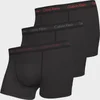 Calvin Klein Men's Cotton Stretch 3 Pack Trunks with Contrast Waistband - B-Red/Pewter/Winterberry Logo - Image 1