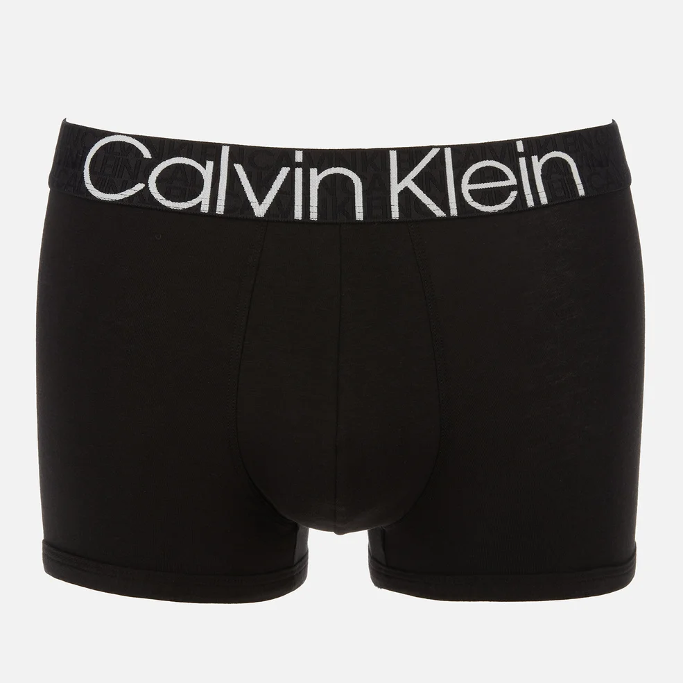 Calvin Klein Men's Logo Trunks - Black Image 1