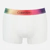 Calvin Klein Men's Rainbow Waistband Trunks - White - Image 1
