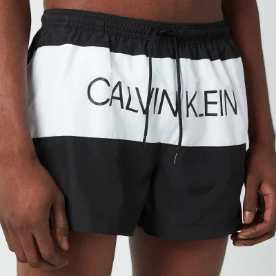 Calvin Klein Men's Big Logo Drawstring Swim Shorts - PVH Black
