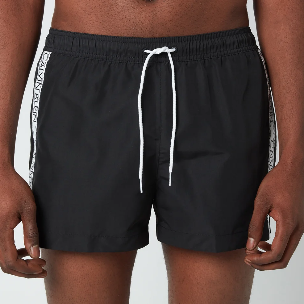 Calvin Klein Men's Drawstring Swim Shorts - PVH Black Image 1