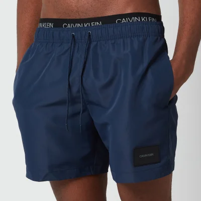 Calvin Klein Men's Double Waistband Swim Shorts - Black Iris