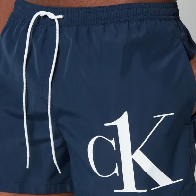 Calvin Klein Men's CK Logo Drawstring Swim Shorts - Black Iris