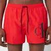 Calvin Klein Men's CK Logo Drawstring Swim Shorts - Fierce Red - Image 1