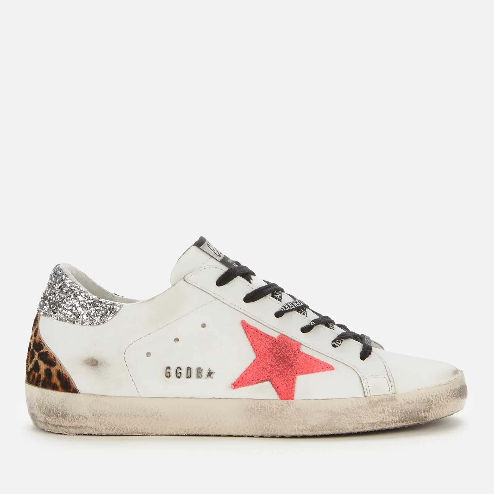 Golden Goose Women's Superstar Leather Trainers - White/Fuchsia/Silver Image 1