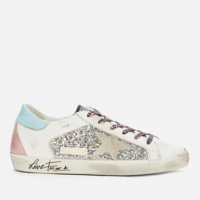 Golden Goose Women's Superstar Leather Trainers - Silver/White/Ice